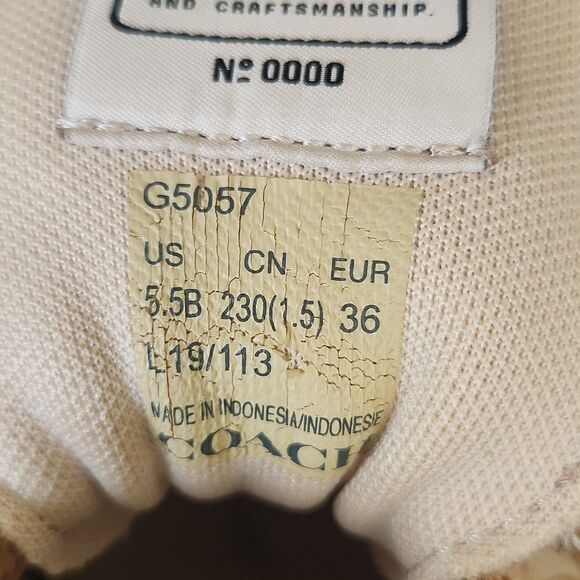 Coach C152 Tech Runner Shoes 5.5B Style G5057 - Picture 14 of 14